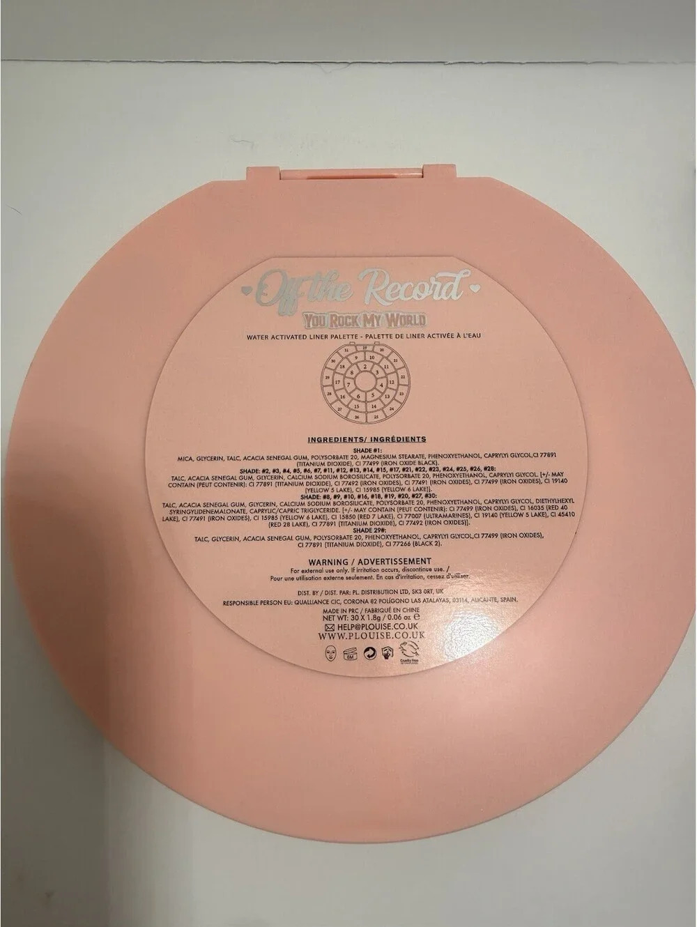 P Louise Off The Record Water Activated Paint Palette~ You Rock My World~BNIB